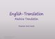 English Translation- Machine Translation