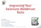 TestNet 2016 - Improving Your Selenium WebDriver Tests