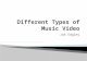 Categories of music video - The three types of Music Video