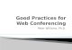 Good Practices For Web Conferencing