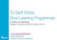 Online Short Learning Programmes for EADTU/ENQA seminar