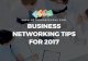 Business Networking Tips for 2017