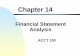 Financial Statement Analysis - Muhariefeffendi's Website · PDF fileACCT 100 Chapter 14 Financial Statement Analysis . Financial Statement Analysis 2 ... financial statements. This