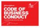CODE OF BUSINESS CONDUCT Introduction What is the Johnson Johnson Code of Business Conduct? The values and principles spelled out in Our Credo serve as our compass; the Johnson Johnson