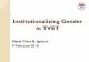 Institutionalizing Gender in TVET - National Machinery for ... · PDF fileCompetency-Based Learning Materials Competency Assessment Tools. 2009 Activities yWorkshop on the development