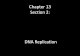 Chapter 13 Section 2: DNA Replication - Quia · PDF fileChapter 13 Section 2: DNA Replication Supplementary Words . Histones Remember: Long molecules of DNA are ... Review Questions