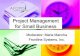 Project Management for Small Business  Management for Small Business Moderator: Maria Mancha Frontline Systems, Inc