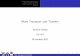 Mass Transport and Transfer - yannick.hallez.free.fryannick.hallez.free.fr/data/MassTransfer.pdf · Mass transport Mechanisms Mass transport equation Mass transfer at interfaces Exercises