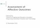 Assessment of Affective Outcomes - .Assessment of Affective Outcomes ... Krathwohlâ€™s Affective