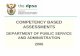 COMPETENCY BASED ASSESSMENTS - the .- the competency-based assessments for senior management