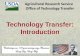 Technology Transfer: Introduction - USDA ARS · PDF fileAgricultural Research Service Office of Technology Transfer. Technology Transfer: Introduction. Celebrating over 150 years serving