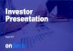 Investor Presentation .Investor Presentation August 2017. This presentation, including the accompanying