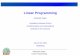 Linear Programming - MathOpt Linear Programming Linear Programming Sebastian Sager Heidelberg Graduate