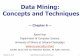 Data Mining: Concepts and Techniques cse634/  January 20, 2018 Data Mining: Concepts and Techniques