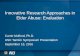 Innovative Research Approaches in Elder Abuse: Evaluat Innovative Research Approaches in Elder Abuse: