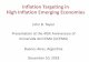 Inflation Targeting in High Inflation Emerging Economies Inflation Targeting in High Inflation Emerging