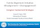 Family Alignment Initiative : Misalignment = Disengagement! · 2016-03-15 · Family Alignment Initiative: Misalignment = Disengagement! Susan B. Stern, PhD University of Toronto