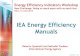 IEA Energy Efficiency Manuals › assets › imports › events › 124 › 4.… · © OECD/IEA – 2013 Key Insights from IEA Indicator Analysis ENERGY INDICATORS Energy Efficiency