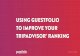 USING GUESTFOLIO TO IMPROVE YOUR TRIPADVISOR RANKING · Comparing review volumes between the two groups 25.9%* 17.4% TRIPADVISOR PRE-POPULATION TRIPADVISOR INTEGRATION ONLY AVERAGE
