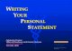 WRITING YOUR PERSONAL STATEMENT - nyit.edu personal statement your personal statement is a one page