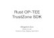 Rust OP-TEE TrustZone SDK · 2020-06-16 · $ docker build -t rust-optee-trustzone-sdk - < Dockerfile • Clone the project and initialize related submodules • Install dependencies
