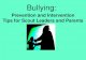 Bullying: Prevention and Intervention Tips for Scout Leaders Tips for Scout Leaders and Parents Bullying:
