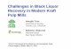 Challenges in Black Liquor Recovery in Modern Kraft Pulp Mills
