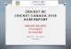 CRICKET BC CRICKET CANADA 2018 AGM REPORT
