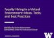Faculty Hiring in a Virtual Environment: Ideas, Tools, and