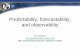 Predictability, forecastability, and observability