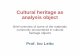 Cultural heritage as analysis object - Sisu@UT