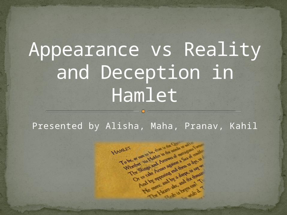hamlet essays on appearance vs reality
