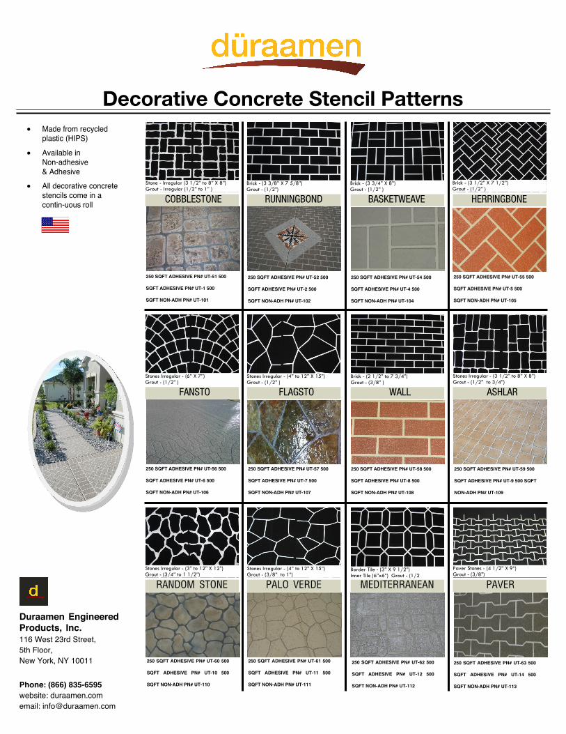 Decorative Concrete Stencil Patterns Concrete Stencil Patterns ...