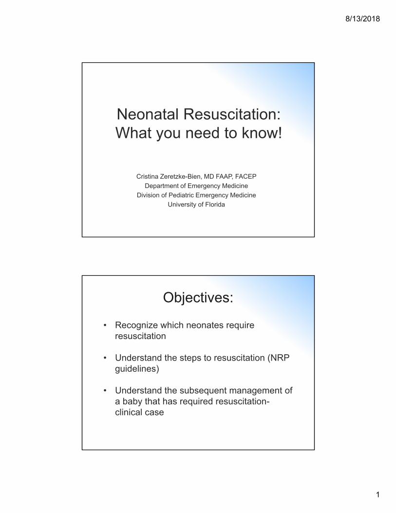 Neonatal Resuscitation What You Need To Know · 8132018 3 Inverted