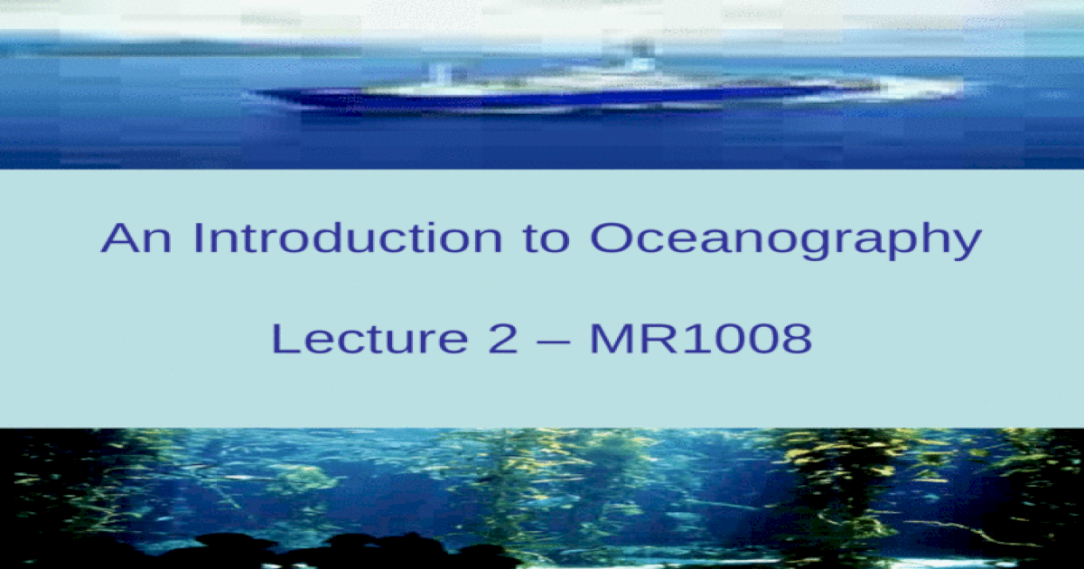 oceanography research paper topics