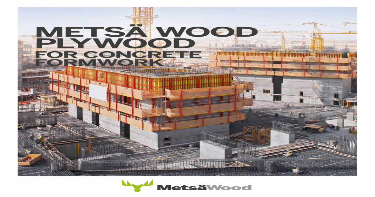 Plywood for concrete formwork - [PDF Document]