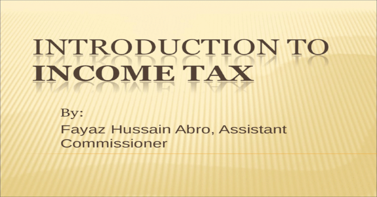 income tax ppt presentation 2021 22