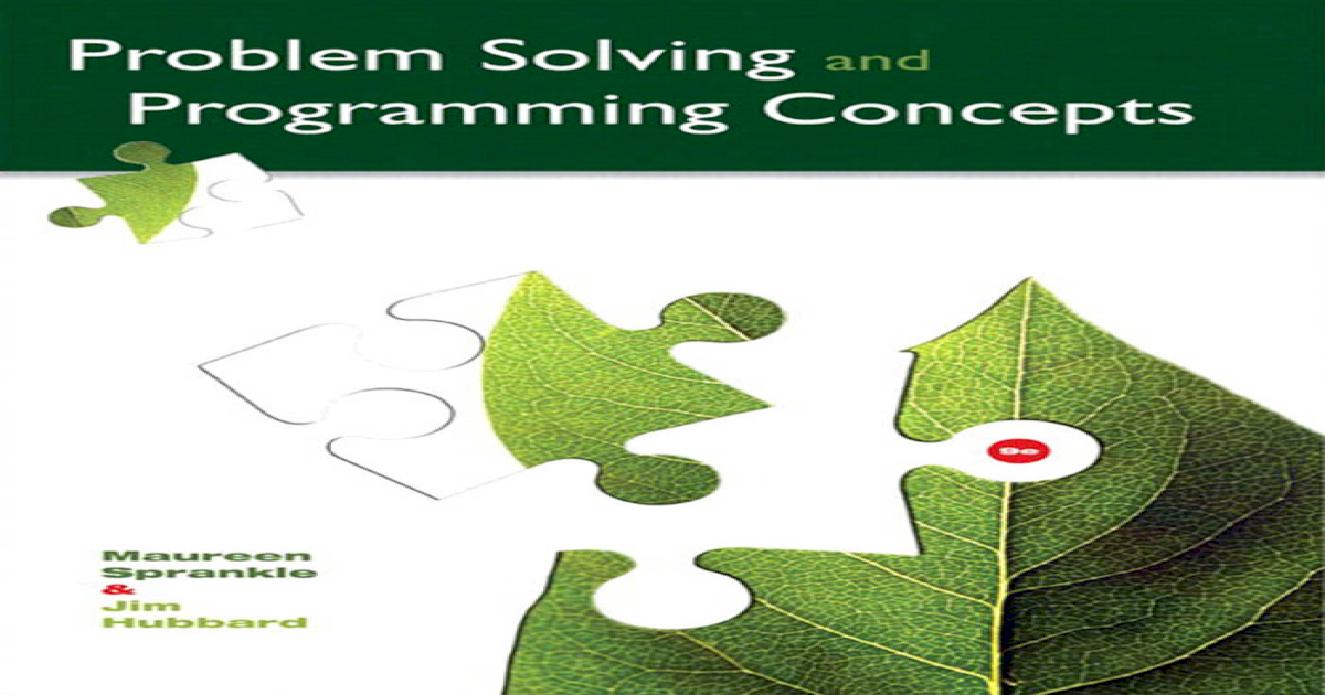 problem solving and programming concepts pdf
