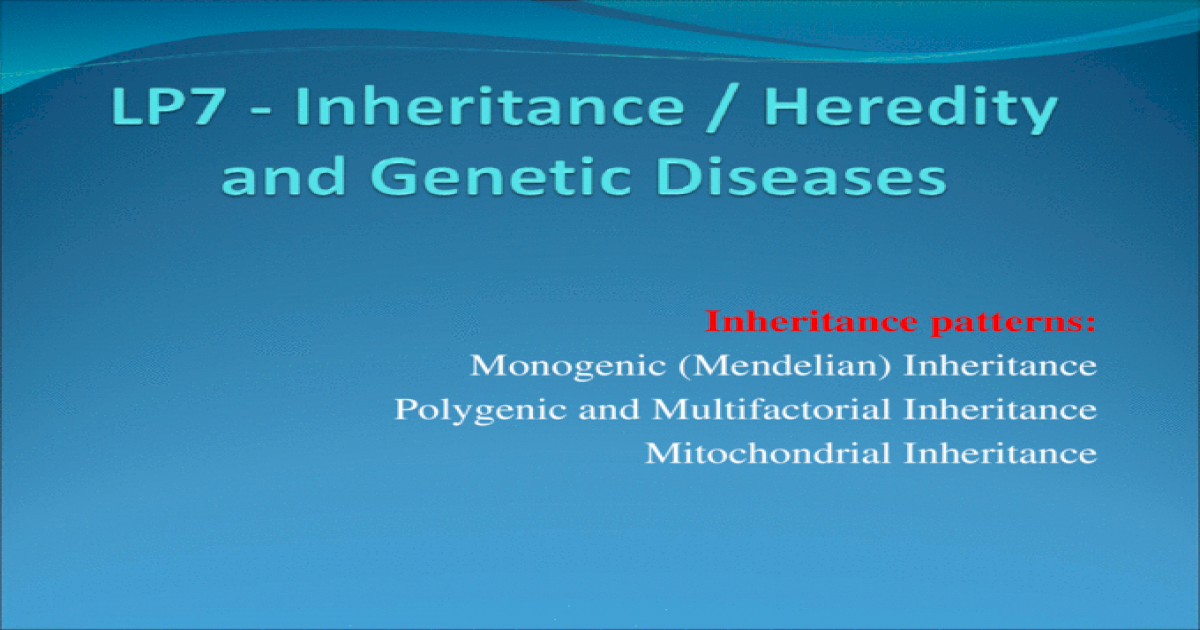 types of monogenic inheritance
