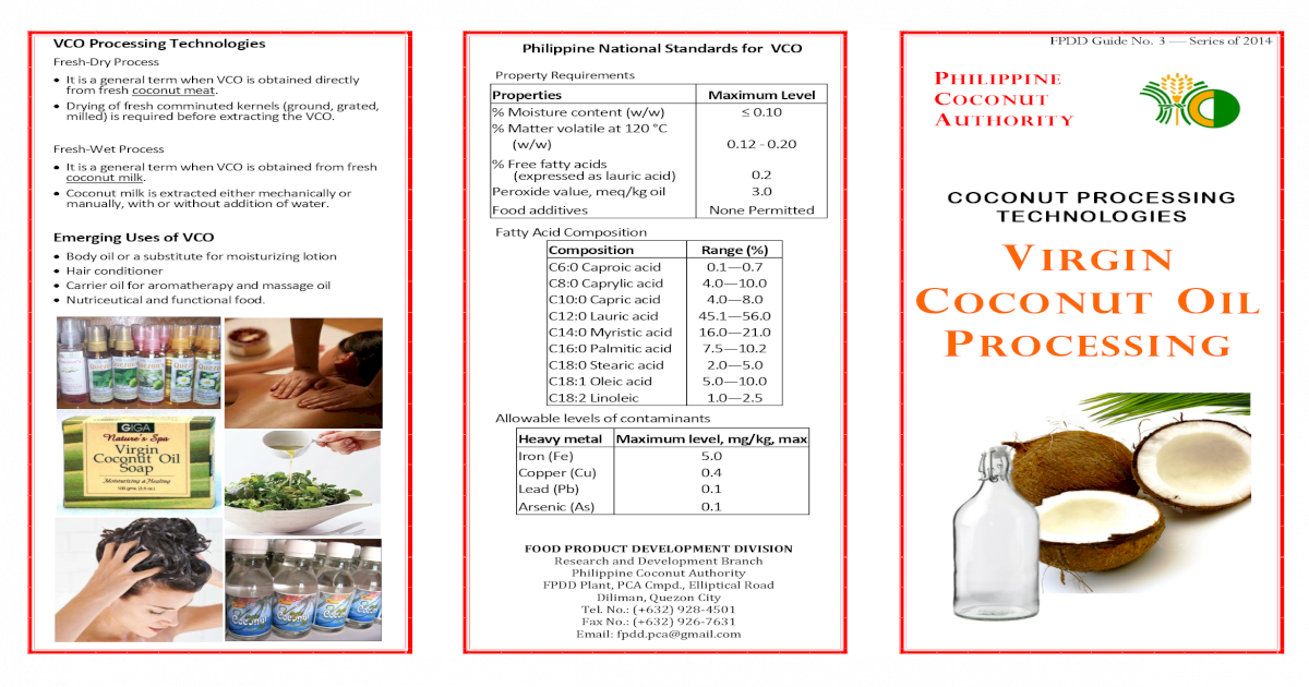 coconut oil business plan pdf