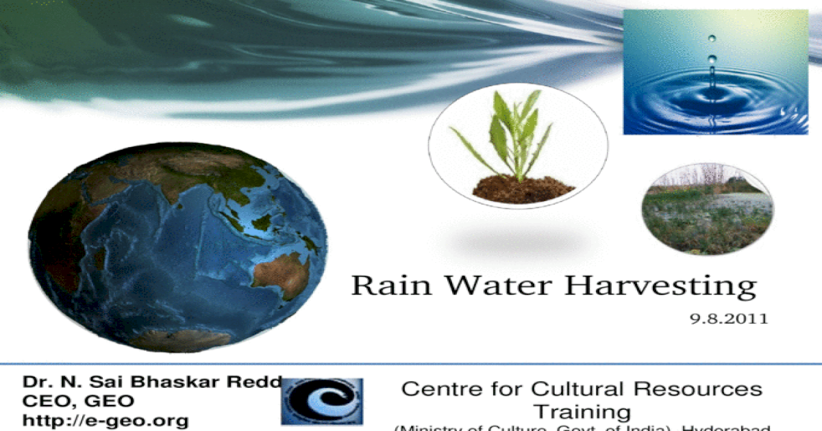 presentation on rain water