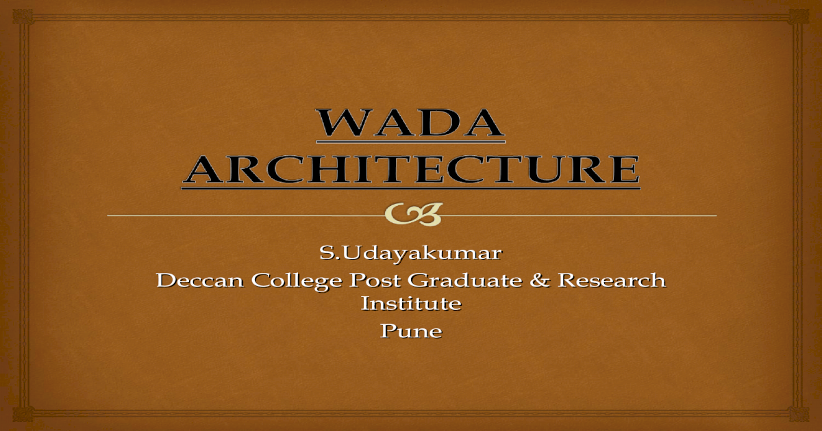 wada architecture research paper