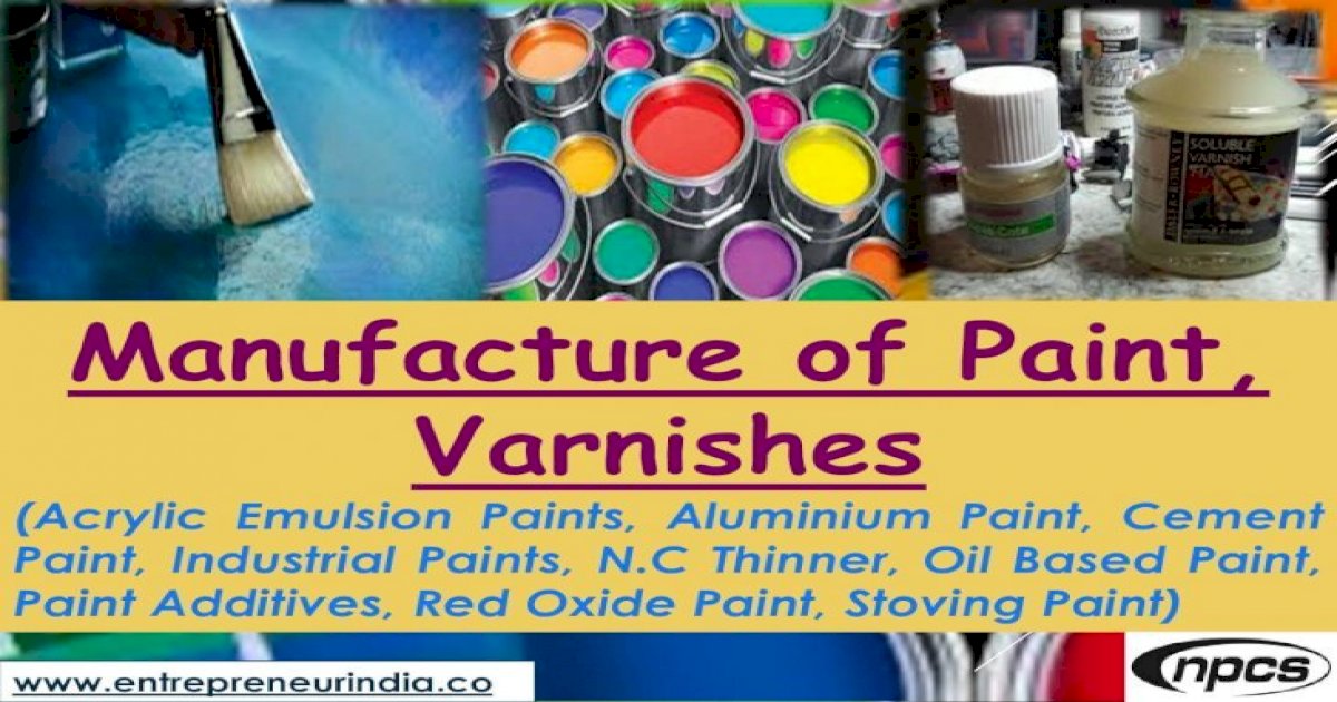 Manufacture of Paint, Varnishes Paint Manufacturing Process, Paint ...