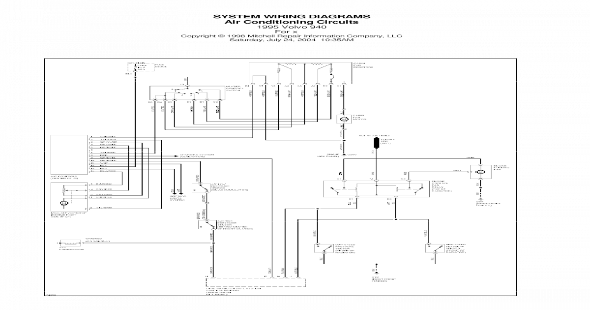 SYSTEM WIRING DIAGRAMS Air Conditioning Circuits 1995 Volvo Wiring