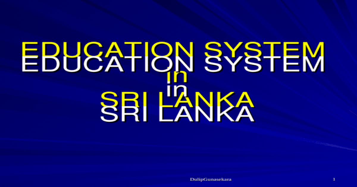 online education system in sri lanka presentation