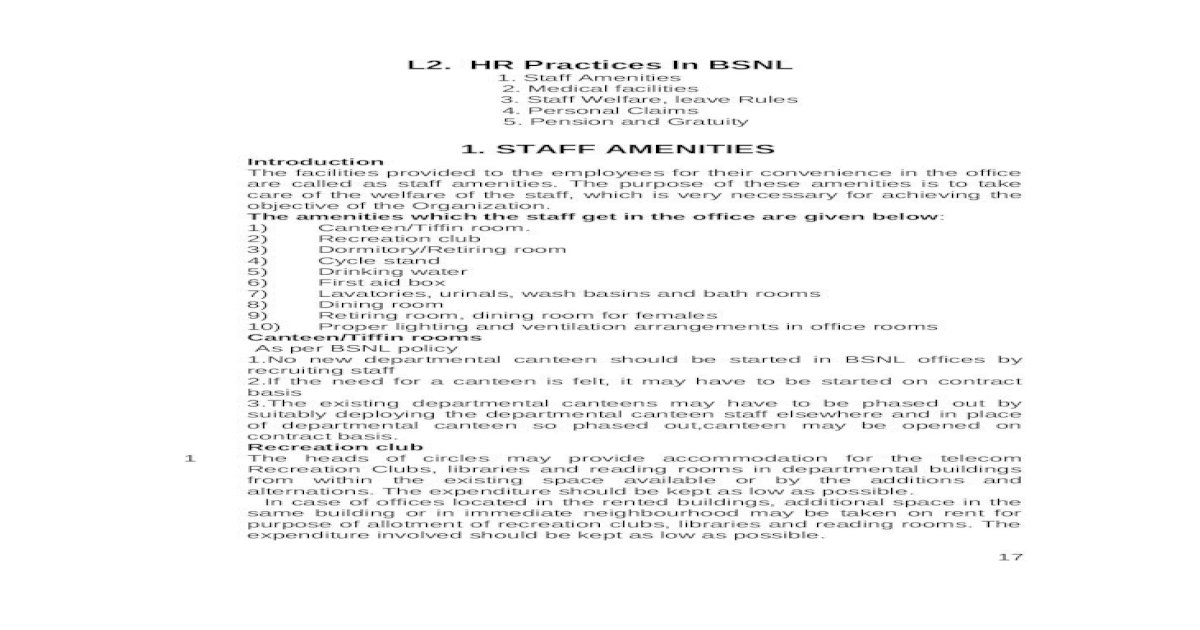 L2. Hr Practices Of Bsnl - [Doc Document]