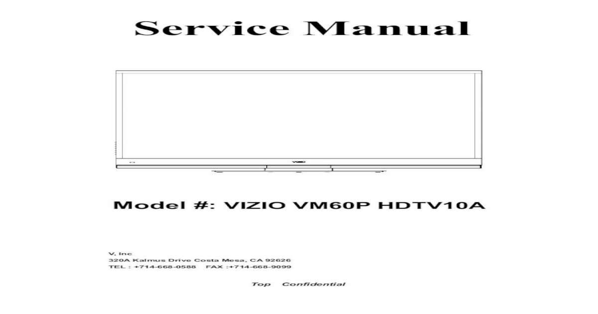 VM60P HDTV10A Service Manual - [PDF Document]