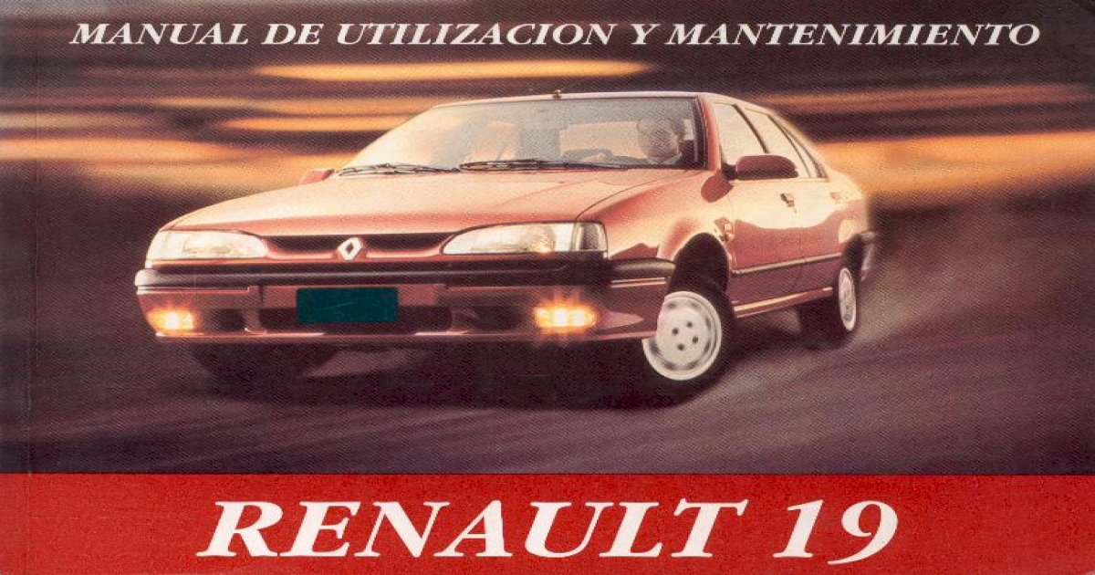 Renault R 19 r19 manual de instrucciones de 1995 instrucciones de uso manual bordo libro ba 