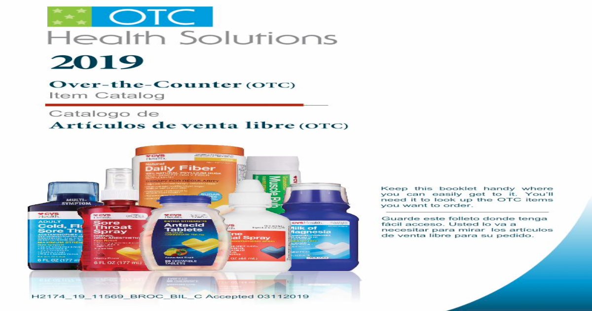 OvertheCounter (OTC) Product Catalog / Catálogo de · PDF file F4 Calamine Lotion Plus