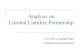 Analysis on Limited Liability Partnership CA.V.M.V.Subba Rao Chartered Accountant.